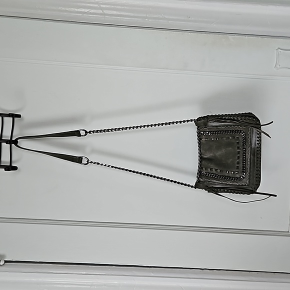 Zara Army Green Suede Adjustable CrossBody Bag- Like New - Picture 11 of 12